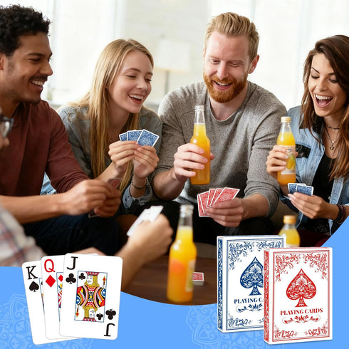 Wkchxd Playing Cards, Deck of Cards, Poker Cards, Jumbo Poker Size Large Print Playing Cards for Adults Seniors, Card