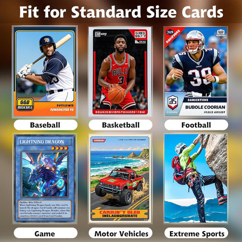 500 Pcs Soft Clear Card Sleeves for Trading Cards, Penny Sleeves Fit for Standard Sports, MTG, Game Cards
