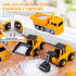 Sprstar 3-5 4-8 Series-35 Magnetic Transform Engineering Car Assembled Toys,Toy Construction Vehicles with Storage