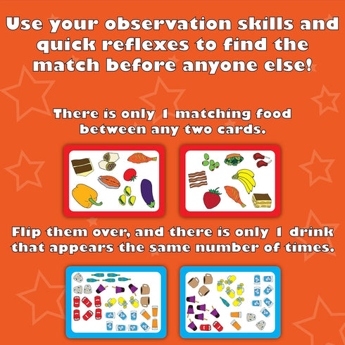 Dinner Rush - Fast-Paced Observation Game for Ages 6-99, 2-4 Players, Family and Travel Games