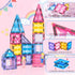 Princess Magnetic Tile Castle - 3D Building Block Set for Kids, Pink Magnetic Building Blocks with Doll, Ages 3-8