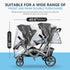 bemece Double Stroller Rain Cover, Weather Shield Double Stroller for Front and Rear Seats Twin Stroller, Baby Outdoor