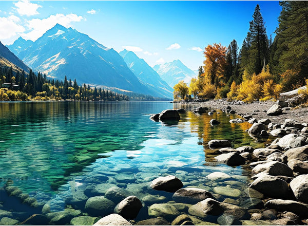 500 Piece Puzzle for Adults - Glacier Park Jigsaw Puzzles for Family Birthday Party