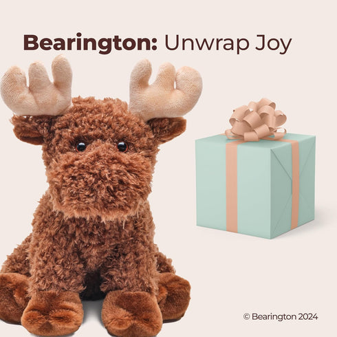 Bearington Morton The Moose Stuffed Animal - 10.5 Inch Plush Moose