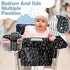 2-in-1 Shopping Cart Cover for Baby Girl Boy High Chair Water Resistant High Chair Cover Black Flower Gender Neutral
