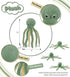 DolliBu Green Octopus Super Soft Stuffed Animal - Cute Realistic Plush for Kids Nursery Decor, 15 Inches