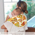Pizza Slice with Fruit Vegetable Muslin Burp Cloths for Baby, Soft 100% Cotton Washcloths Bibs for Boy Girl