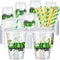 Domensi 50 Pcs Garbage Truck Birthday Party Plastic Cup 12 oz Garbage