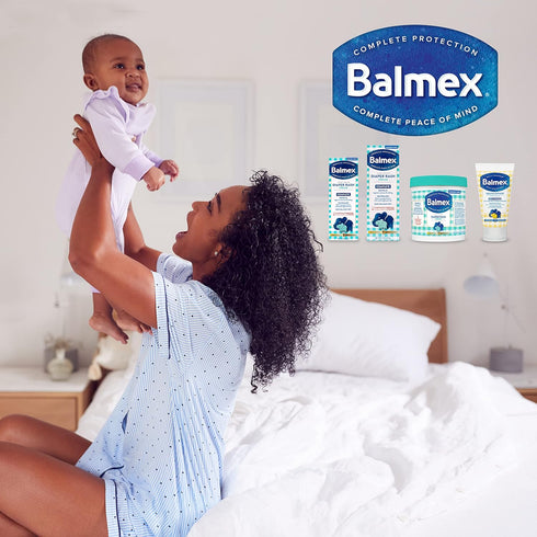 2 Balmex Complete Protection Baby Diaper Rash Cream with Zinc Oxide + Soothing Botanicals, Ounce