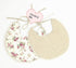 GZMM Baby Bib for Girls, Reversible Waterproof Handmade Natural Cotton Baby Drool Bib 0-12 months (2 Pack)