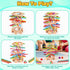 WhimsiPlay 42 3 4 5 6 Counting Montessori Wooden Board Game, Colorful Sticks Dice Games for Kids Years, Math Learning