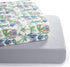 2 Pack, 52x 28 TILLYOU Muslin Crib Sheets for Boys and Girls Neutral Soft Cotton Baby Crib Mattress Protector
