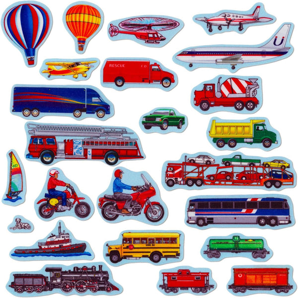 Little Folk Visuals Train, Trucks & Planes Precut Felt Pieces, 24 Pieces