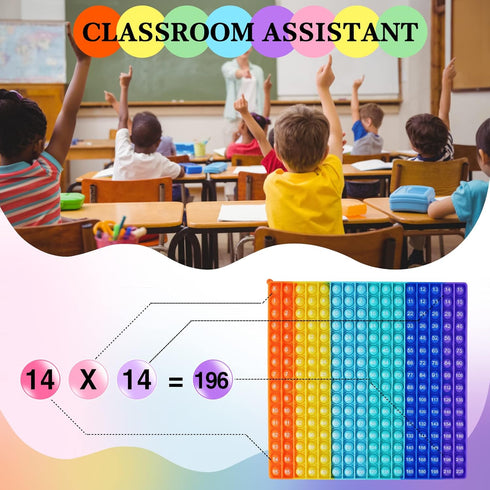 Multiplication Table P00P Rainbow Math Game Toy - Learning Math Multiplication Calculation Operations