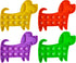 Ten Frame Math Manipulatives, Push Pop Fidget Toy with Puppy Dog Appearance, Educational Sensory Toy for Kids