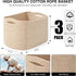 15"x11"x9.5", 3 Packs, ICERZCZ Decorative Storage Baskets for Organizing Shelves, Toy Basket for Nursery, Woven Cotton