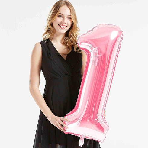 Number 21 Foil Jumbo Digital Mylar Balloons, 40inch 21st Birthday Party Decorations, Pink Balloon Supplies