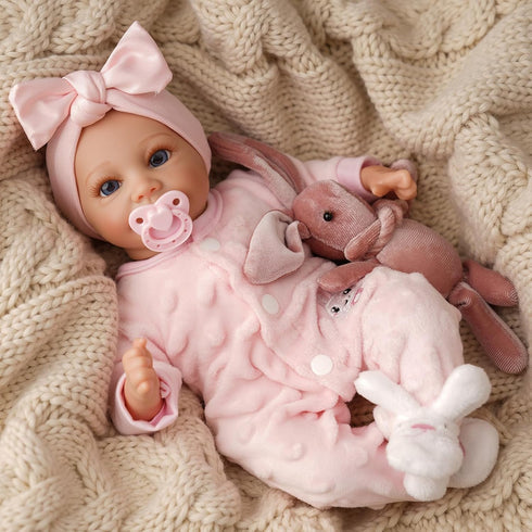 12 Inch Set 3+ BABESIDE Lifelike Reborn Baby Dolls Realistic Baby Doll Sweet Full Vinyl Real Life Baby Dolls Cute Girl