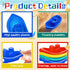 60 Summer 4 Woanger Pcs Little Boat Bath Toys Stackable Floating Plastic Toys for Baby and Toddler Pool and Bathtub