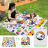 Mfmiudole 50"50" Baby Gyms Playmats for Playpen, Safari Zoo Alphabet Play Mat Waterproof ABC Learning Mat Jungle Themed