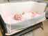BaeBae Goods Set 4 Pack 100% Premium Bassinet Fitted Sheet - Jersey Knit - Standard Size Oval or Halo Bassinet Pads