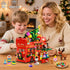 Set 1262 8-12+ INSOON Christmas Double Decker Bus Building with Lights, Christmas Bus Building Block Toy with Santa