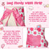 Set 2Pcs R HORSE Kid Apron and Chef Hat - Adjustable Children Pink Flower Kitchen Toddler Apron for Girls, Role Play