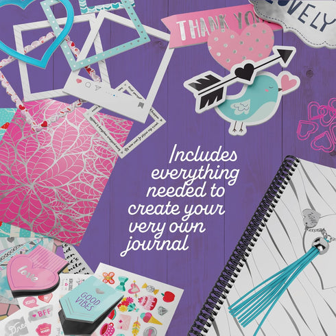 Pretty Me 8-14 Set DIY Journal Kit for Girls - Gift for Year Old Girl - Cool Birthday Gifts Ideas for Teens - Fun, Cute