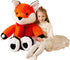 EARTHSOUND Giant Fox Stuffed Animal Plush Toy - Large Realistic Jumbo Soft Toys, Cute Huge Fluffy Plushy Gift for Kids
