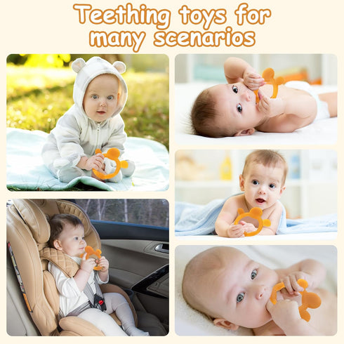 0-6 6 12 Food WAJIAYON Amber Oil Baby Teething Toys for Babies Months,Baby Toys to Months,Freezer BPA Free Soft