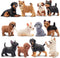 12PCS Realistic Dog Figurines, Hand Painted Tiny Puppy Animals Toy, Dog Cake Topper Gift for Kids & Toddlers