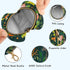 PYBUG Dinosaurs Round Pacifier Storage Case, Polyester & TPU Lined with Hook Buckle, Pacifier Container Box for Baby