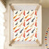 miaozhen 1 Pack 52x28 Cotton Baby Crib Sheets Soft Comfy Beauty Catfish Fishes White Playard Mattress Sheets