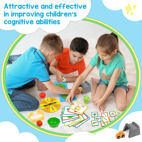 Broytain Set, 4+, Positional Word Learning Toddler Board Games, Manipulatives Match Games, Educational Games for Kids