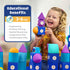 Magnetic Foam Blocks - STEM Preschool Toys for Children, Bath Building Blocks, Engineering Toys for Kids 3-6