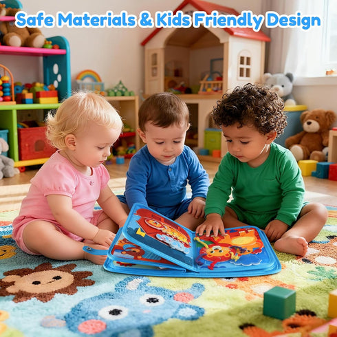1-3, 20 Noahs Ark Busy Book for Toddlers Montessori Quiet Book with Activities, Travel Toy for Fine Motor Learning