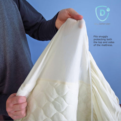 (28" 52" 7") Organic Cotton Waterproof Fitted Crib Pad - Natural Baby Crib Mattress Cover & Protector - Unbleached
