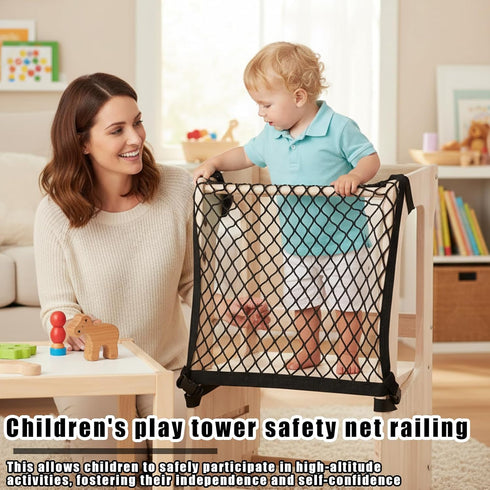 hinbkenla Toddler Tower Safety Net Toddler Safety Net for Enhanced Safety and Convenience,Double-Layer Design