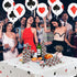 Lecpeting 2 Pcs Casino Tablecloth, Plastic Table Covers 87 x 51 Inches for Poker Birthday Party Supplies