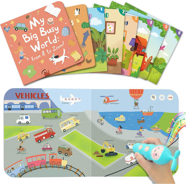 QuTZ Talking Pen Book Set, Learn to Read Sound Books, Learning Toys