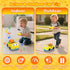 1-3 1 2 3(Yellow) Toddler Toys for Ages Boy - Remote Control RC Push Car Racing Adventure Steering Wheel Driving