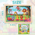 3-5, 4-Pack 20 Set, 3 4 5 6 Wooden Educational Jigsaw Puzzles for Preschool Kids Ages with Pieces Dinosaur, Space