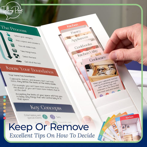 62 Streamline Decluttering Home Organization Kit - Talking Point Cards & Guide Easier Approach to & Simplify Clear