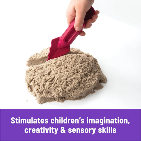 Kinetic Sand Folding Sand Box, 2lbs of All-Natural Play Sand, 7 Molds and Tools
