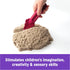 Kinetic Sand Folding Sand Box, 2lbs of All-Natural Play Sand, 7 Molds and Tools