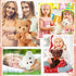 HyDren 12 Pcs Bear Stuffed Animal, 12 Inch Bulk Soft Plush Bears with Ribbon Bow Ties for Gifts