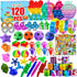 Aibequ 120 Pcs Fidget Toys Party Favors for Kids, Stress Relief Sensory Toys