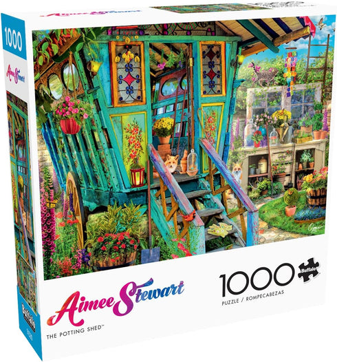 Buffalo Games - Aimee Stewart - The Potting Shed - 1000 Piece Jigsaw Puzzle for Adults, Game Night
