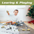 7 XDUOYJOY Military Fighter Jet Toys, Army Airplane Toys with Vehicles Trucks Helicopter Army Men, Decorate & Launch