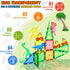 3+ Coodoo Dinosaur Toys Magnetic Tiles - Magnet Building Blocks for Toddler Kids Toys STEM Sensory Outdoor Toy for Year